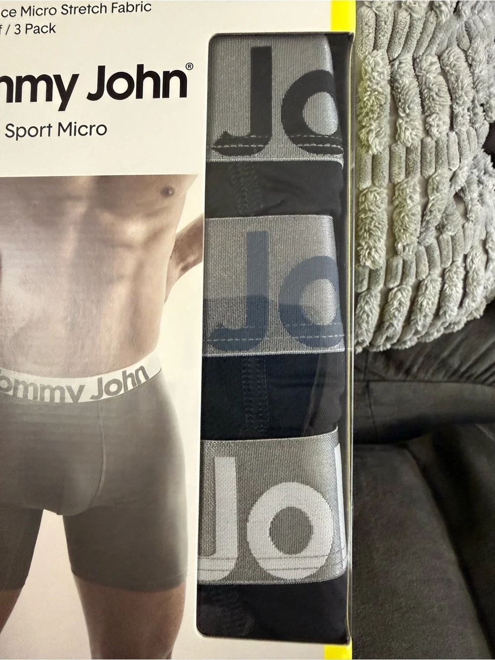 Tommy John Black and Gray Boxer Briefs Pack - Sport Micro
